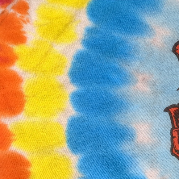 Grateful Dead tie dye skull and Roses T-shirt size Large - Picture 8 of 9